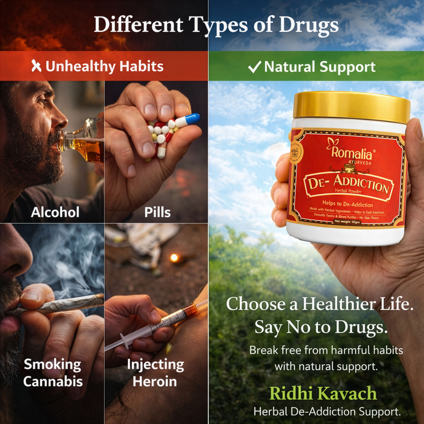 Ayurveda Deaddiction Ridhi Kavach Powder