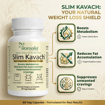 Advanced Fat Burner Capsules – Slim Kavach | Ayurvedic Metabolism & Craving Control Support