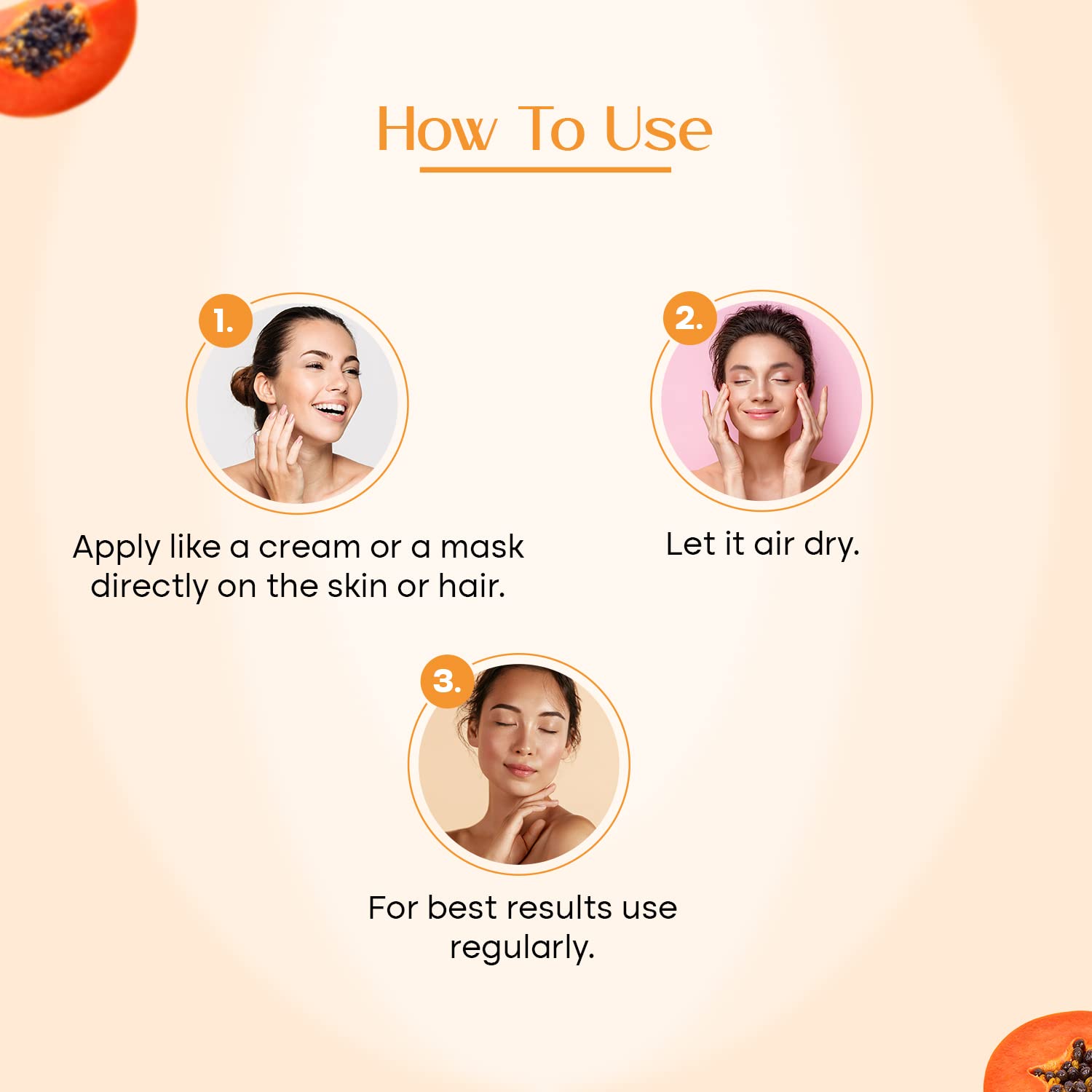 Lightweight papaya gel texture for refreshing and non sticky skin care