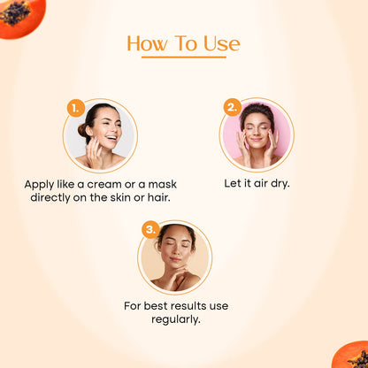 Lightweight papaya gel texture for refreshing and non sticky skin care