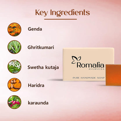 Pure handmade Ayurvedic bath soap made with natural ingredients