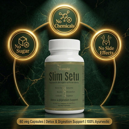 Weight Loss Capsules Natural (Slim Setu) – 60 Veg-Capsules | Ayurvedic Craving Control, Digestion & Metabolism Support