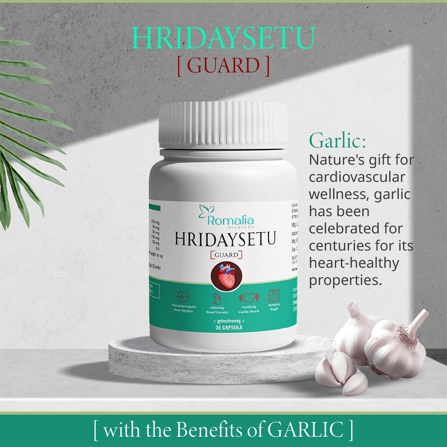 Ayurveda heart care Hriday Setu capsules by Romalia