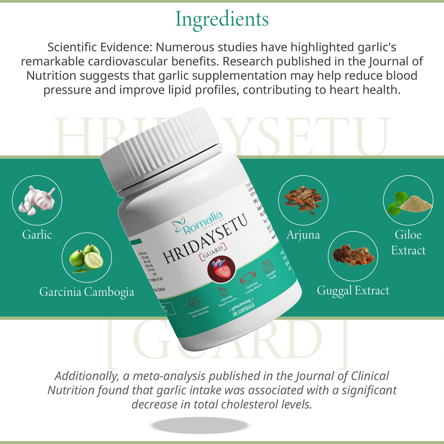 Herbal Hriday Setu capsules designed for Ayurvedic heart care