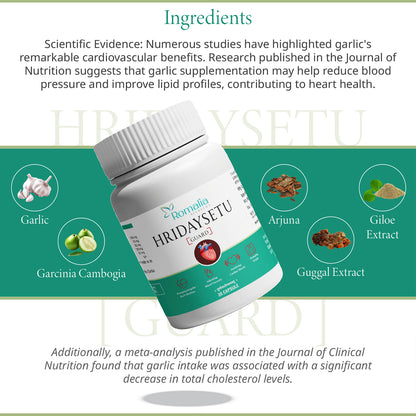 Herbal Hriday Setu capsules designed for Ayurvedic heart care