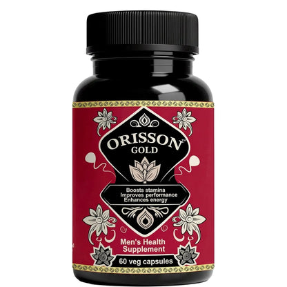 Orisson Gold African Herbs 50-in-1 Ayurvedic and African herbal formula for men with Swarn Bhasma by Romalia, 60 veg capsules for daily wellness and vitality