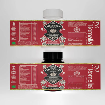 Romalia Orisson Gold African and Ayurvedic herbal supplement for men’s strength, energy and wellness