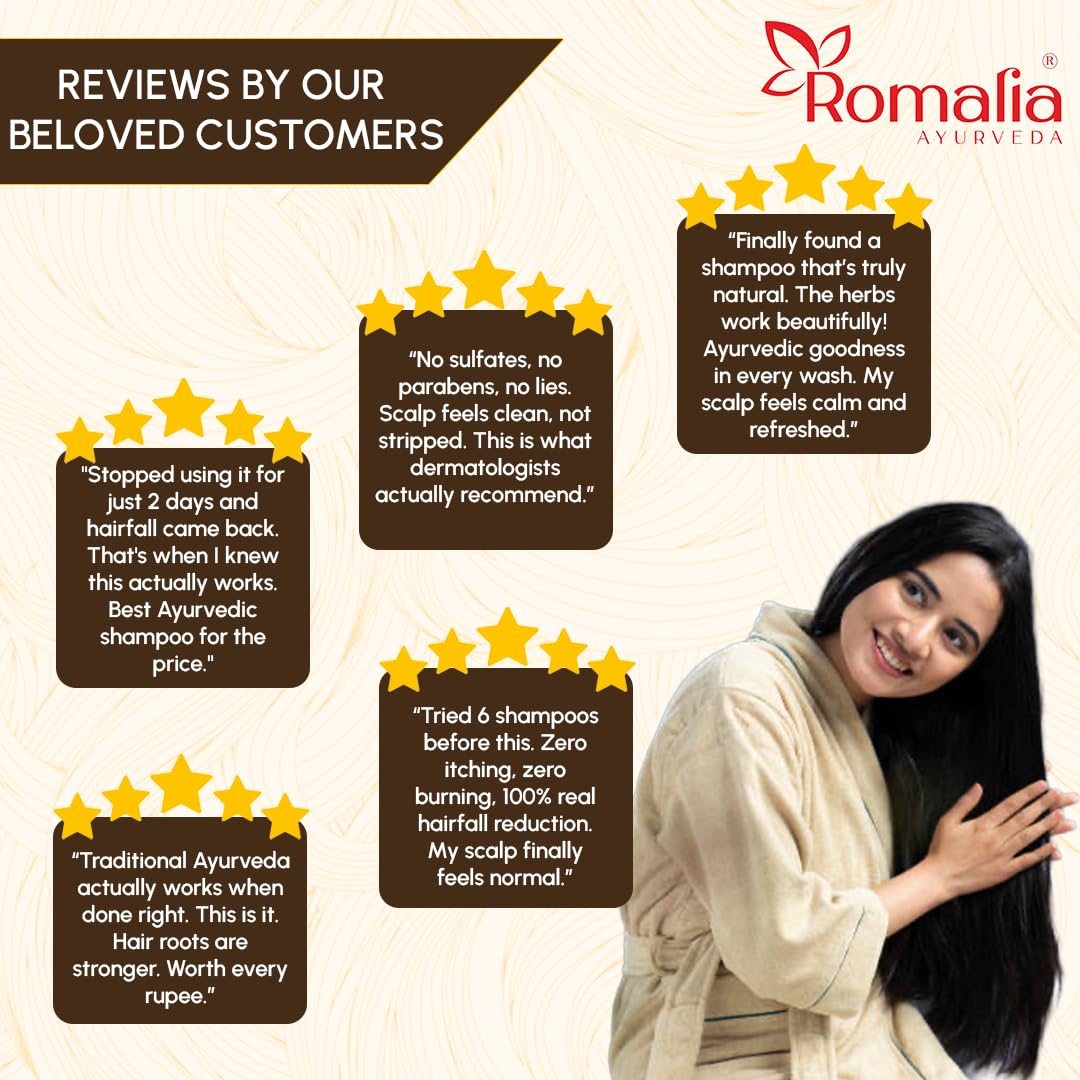 Ayurvedic anti hairfall shampoo enriched with traditional herbs for stronger hair